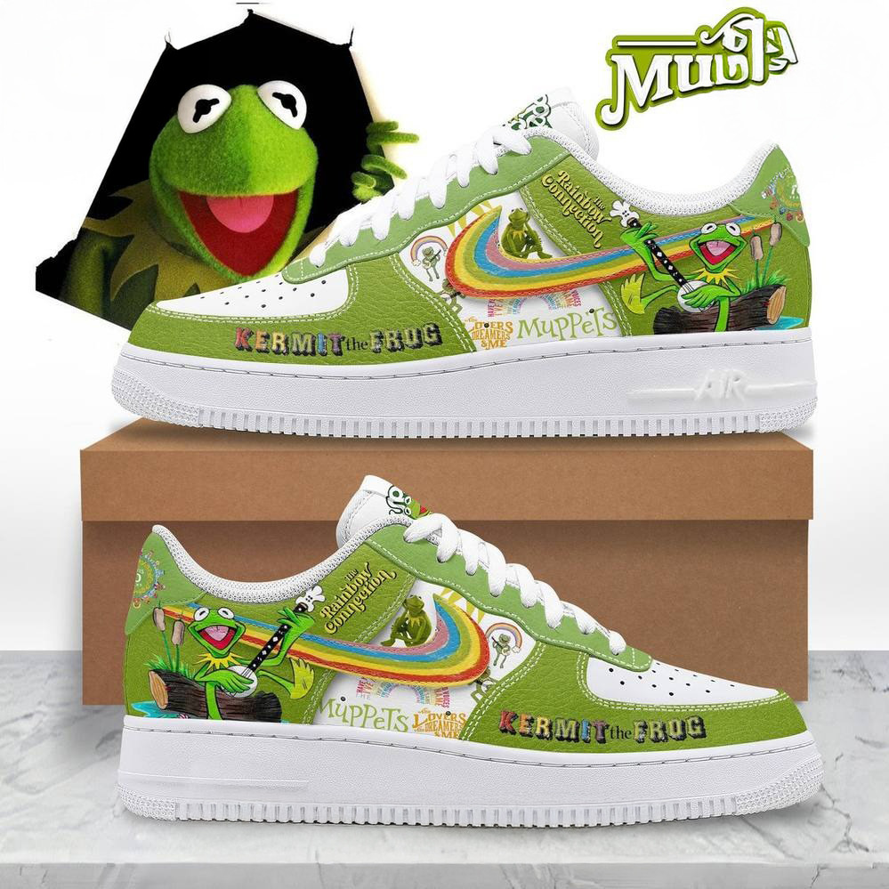 The Muppets Kermit The Frog Special Green Air Force 1 Sneaker Gifts For Her