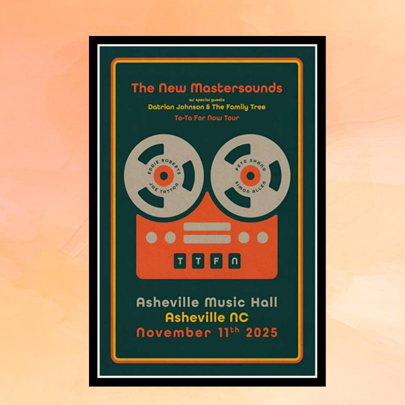 The New Mastersounds Asheville NC November 11 2025 Concert Poster Fan Merch Home Decor The New Mastersounds Asheville NC November 11 2025 Concert Poster Fan Merch Home Decor