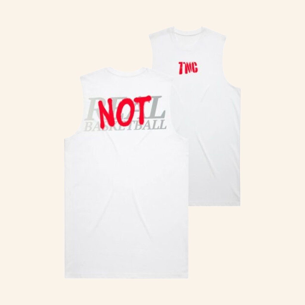 The Next Chapter Merch TNC Not Real Basketball White Tank Top Gifts For Son The Next Chapter Merch TNC Not Real Basketball White Tank Top Gifts For Son