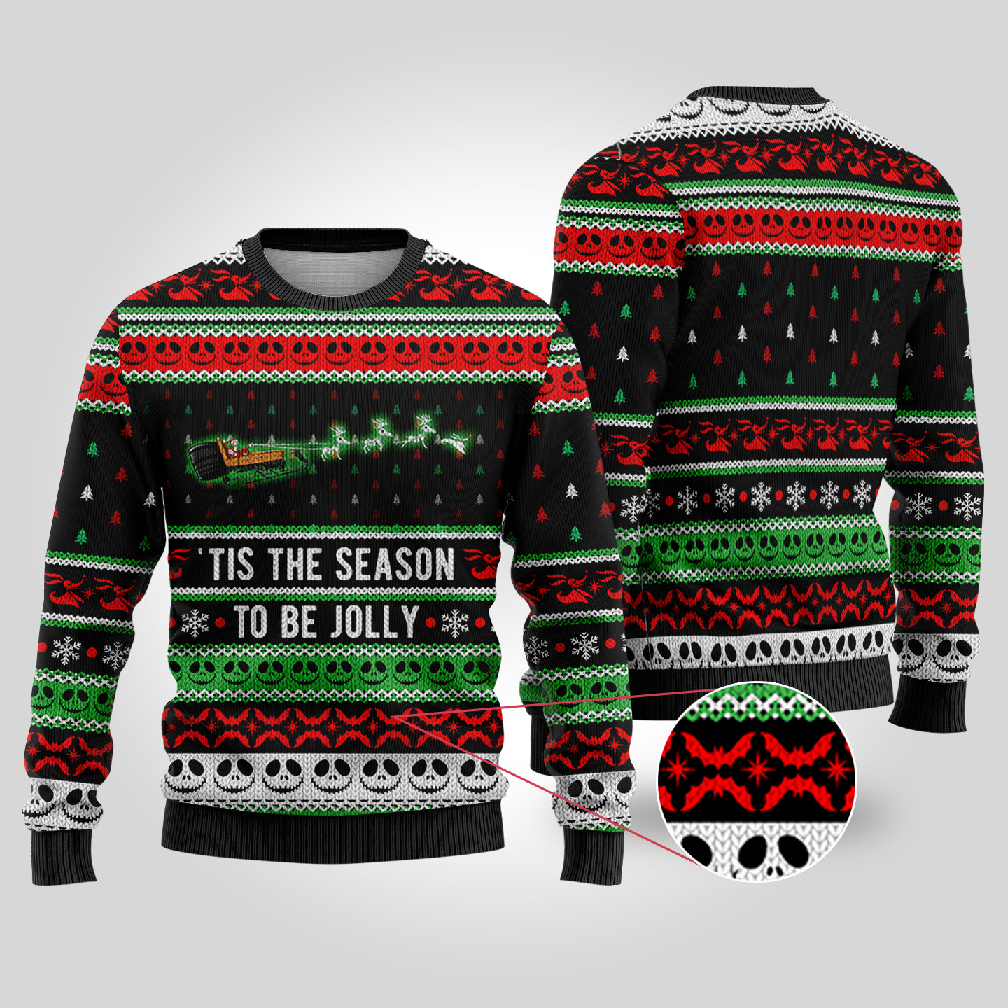 The Night Before Christmas Sweater For Men And Women Black Custom Christmas Sweatshirt for Family Matching