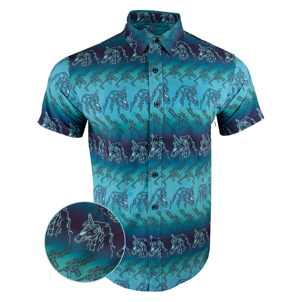 The Nightmare Blue Button Down Shirt Tactical Hawaiian Shirt Christmas Gifts For Son