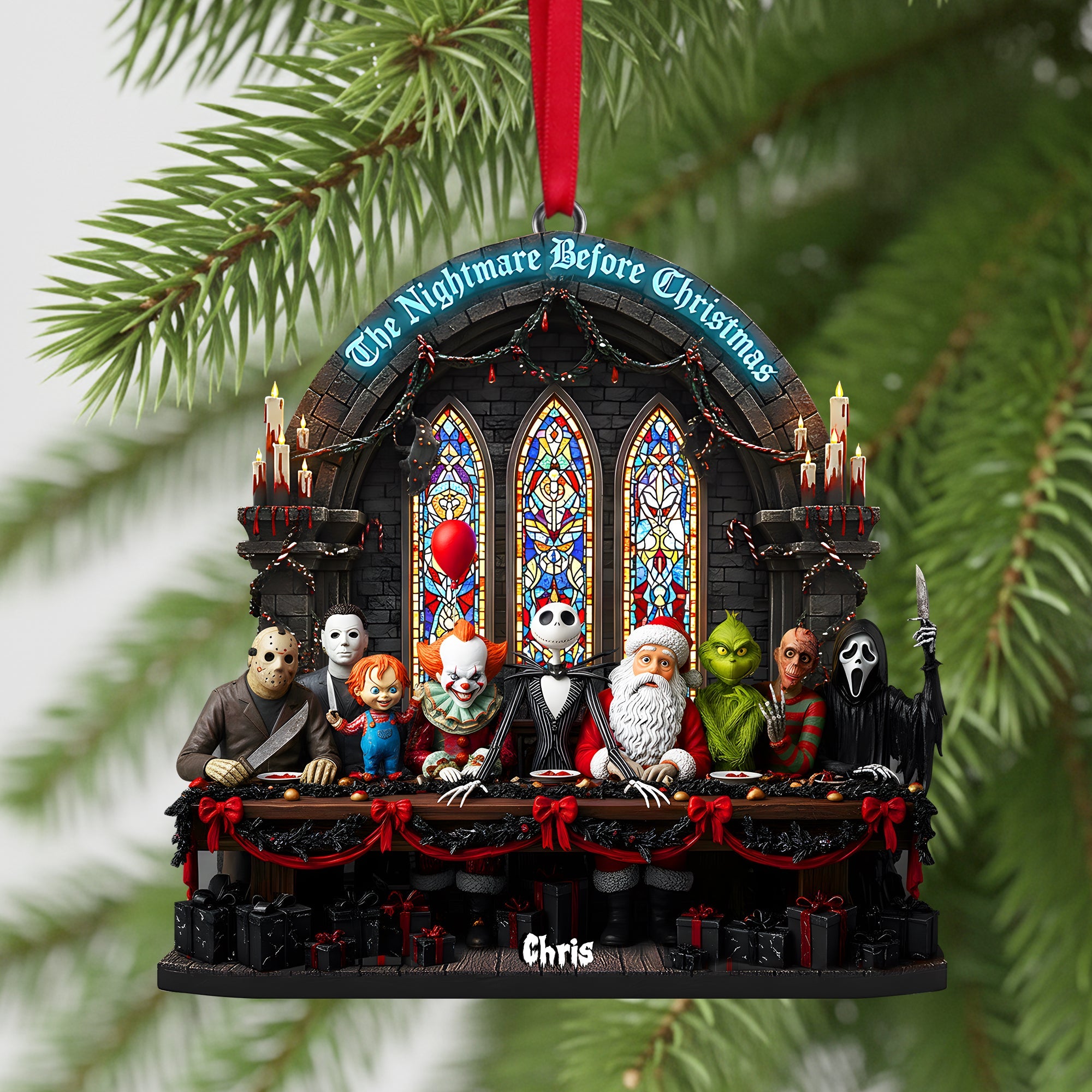 The Nightmare Feast Christmas Ornament Personalized Gifts for Horror Fans - Xmas Home Decoration Gift