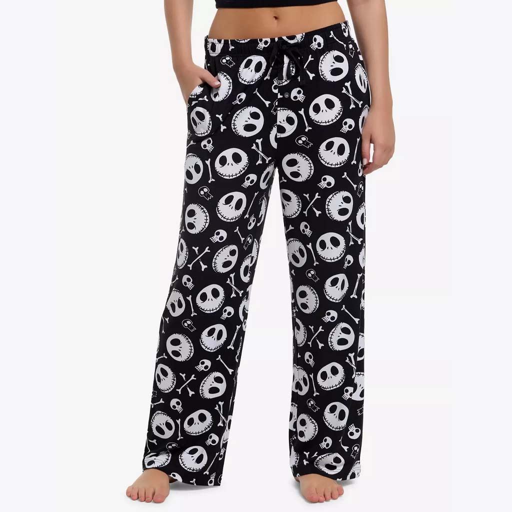 The Nightmare Merch The Nightmare Before Christmas Jack Bones Pajama Pants Gifts For BFF