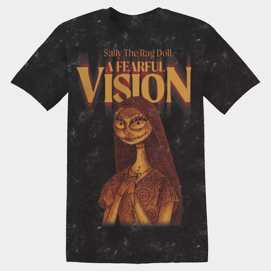The Nightmare Merch The Nightmare Before Christmas Sally Fearful Vision T-Shirt Sister Gifts