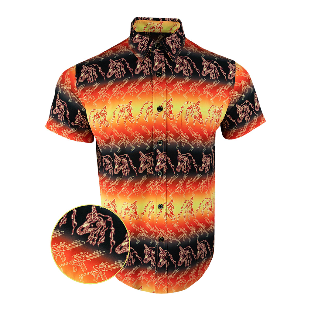 The Nightmare Red Button Down Shirt Gun Print Hawaiian Shirt Christmas Gifts For Father The Nightmare Red Button Down Shirt Gun Print Hawaiian Shirt Christmas Gifts For Father