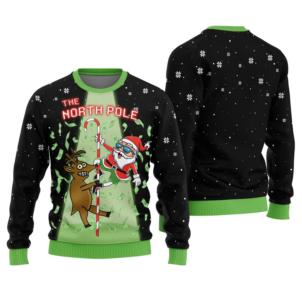 The North Pole Ugly Christmas Sweater Cozy Christmas Sweater for Holiday Season