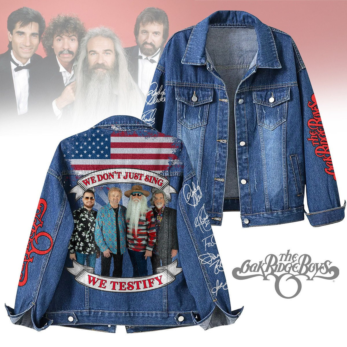 The Oak Ridge Boys Band Country Music Denim Jacket Gifts For Music Enthusiasts