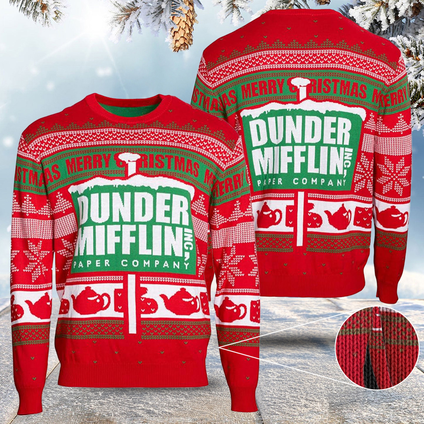 The Office Dunder Mifflin Ugly Christmas Sweater Ugly Christmas Jumper Gifts For Husband