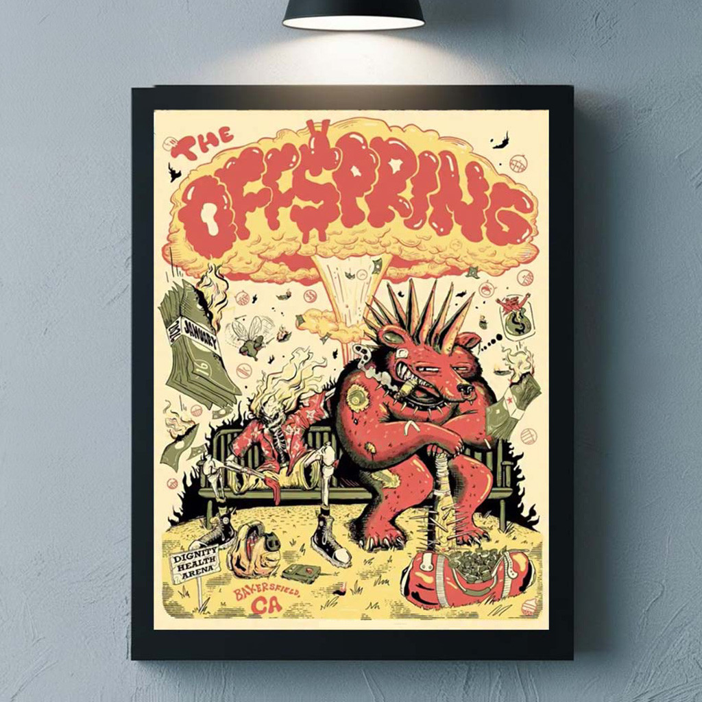 The Offspring Bakersfield California 2026 Venue Poster At Dignity Health Arena On January Poster The Offspring Bakersfield California 2026 Venue Poster At Dignity Health Arena On January Poster