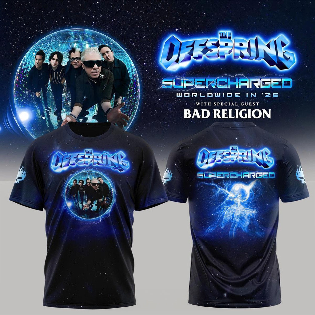 The Offspring Supercharged Worldwide 2025 Shirt The Offspring Merch Rock Band Fans Gifts