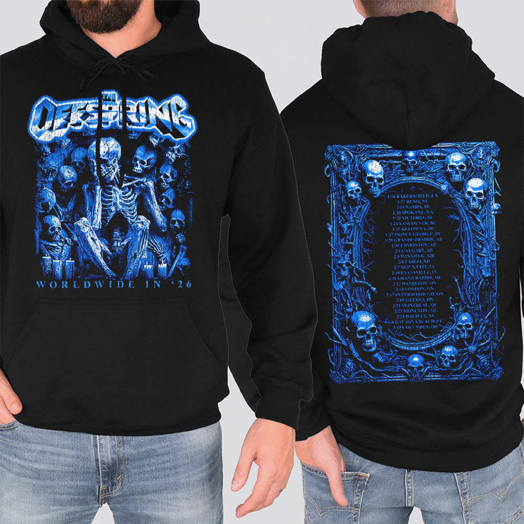 The Offspring Supercharged Worldwide 2026 Merch Sitting Skeleton 2026 Tour Hoodie Fan Merch The Offspring Supercharged Worldwide 2026 Merch Sitting Skeleton 2026 Tour Hoodie Fan Merch