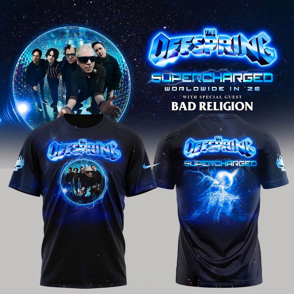 The Offspring SUPERCHARGED Worldwide in 25 Shirt The Offspring Merch Gifts For Rock Lovers