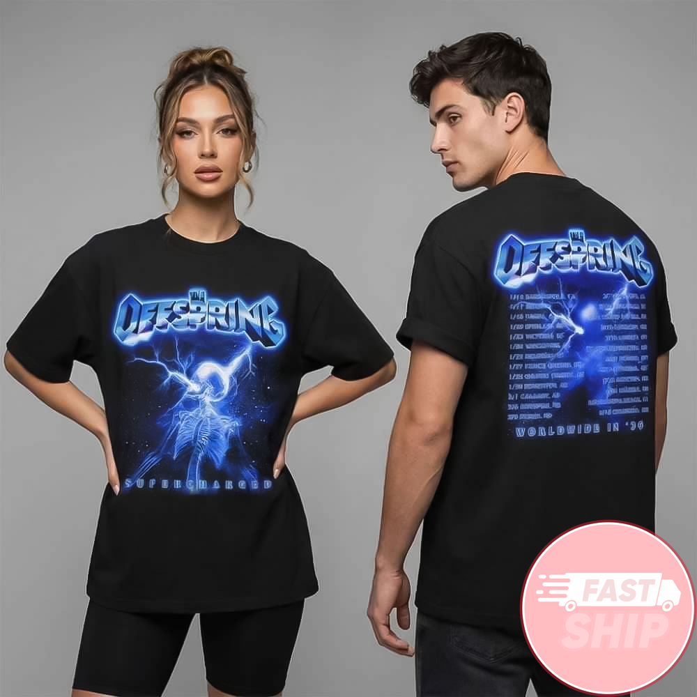 The Offspring Supercharged Worldwide Tour 2026 Supercharged Skeleton T-Shirt Brother Gifts