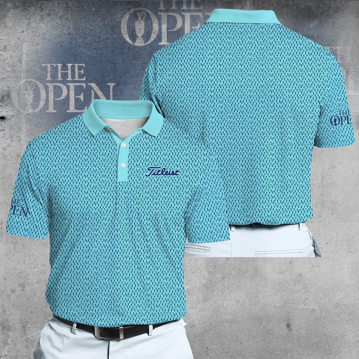 The Open Championship Lavender Fields In Cyan Men Polo Shirt Gift For Golfers