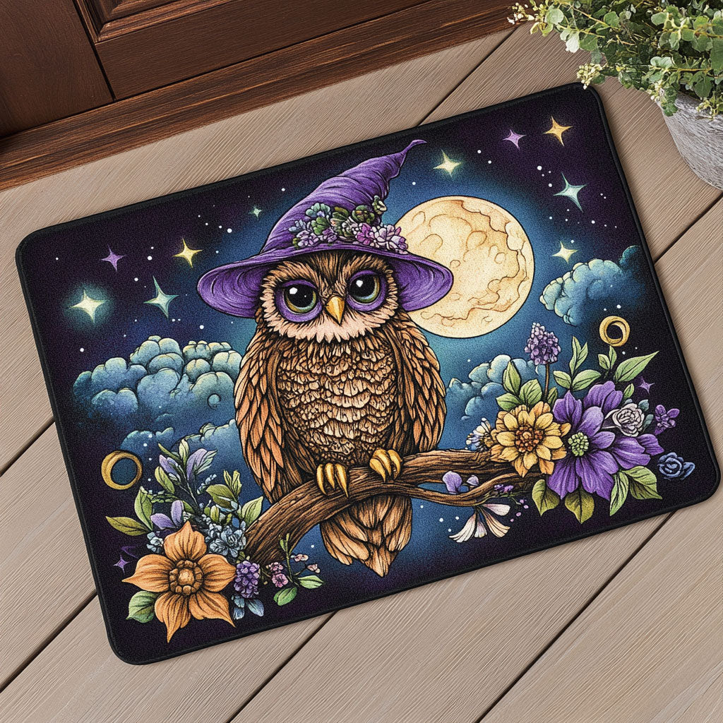 The Owls Invitation Doormat Gifts Decoration For Friends and Family on Halloween