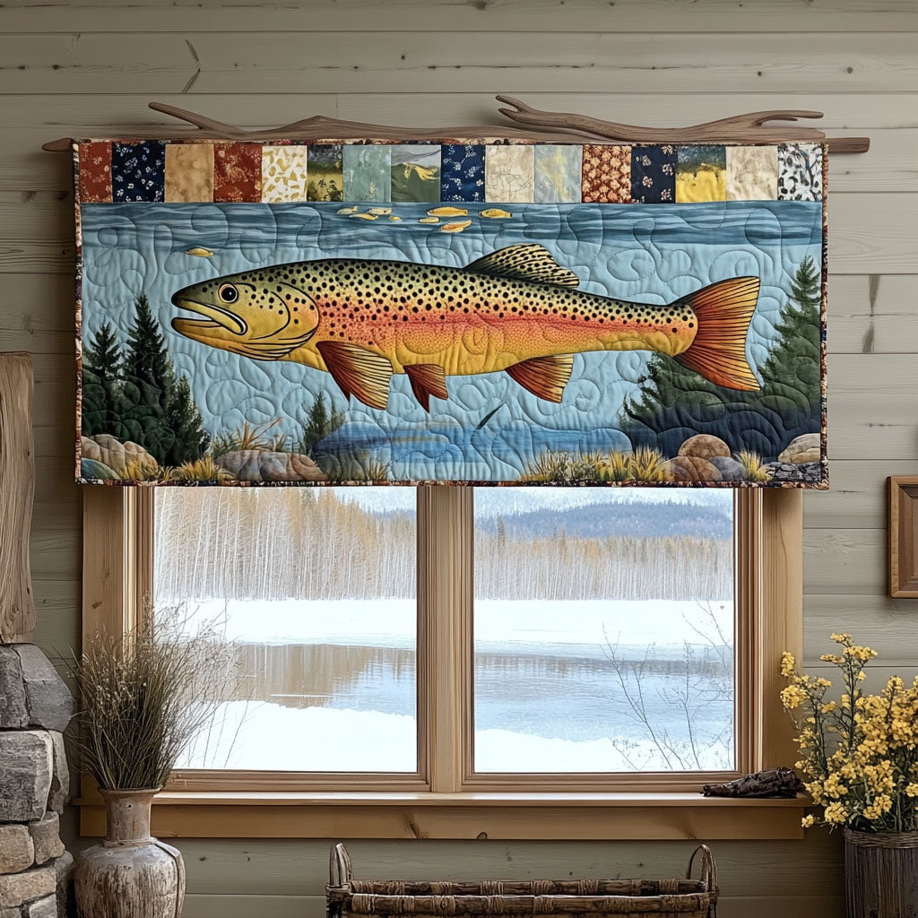 The Perfect Cast Quilted Valance Modern Holiday Decor Fishing Gifts For Him