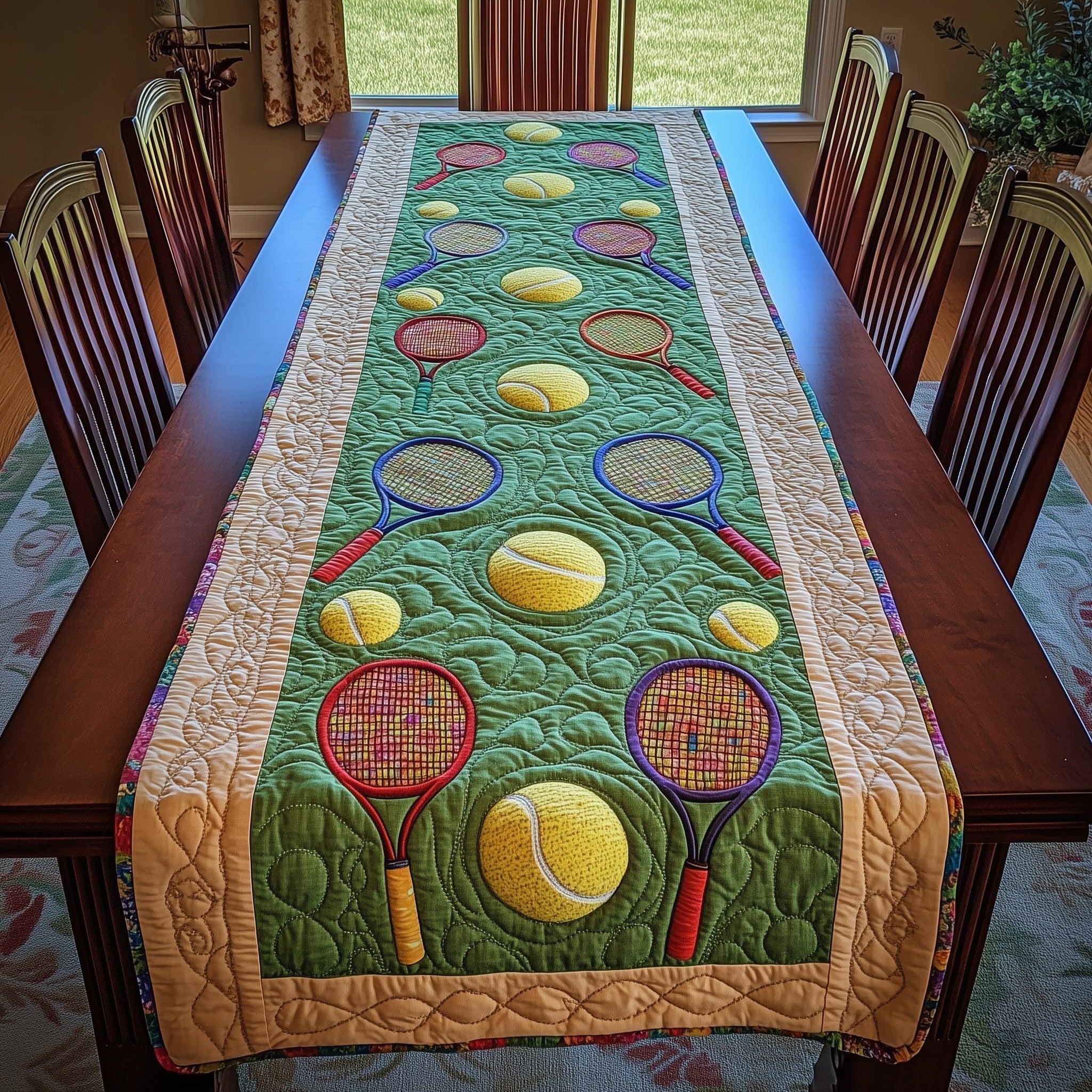 The Perfect Match Quilted Table Runner Christmas Table Runner for Dining Room