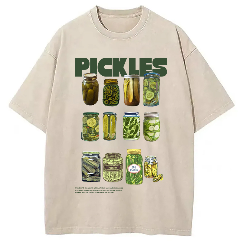 The Pickles Washed T-Shirt Classic Graphic Fashion Tee Gifts For Besties