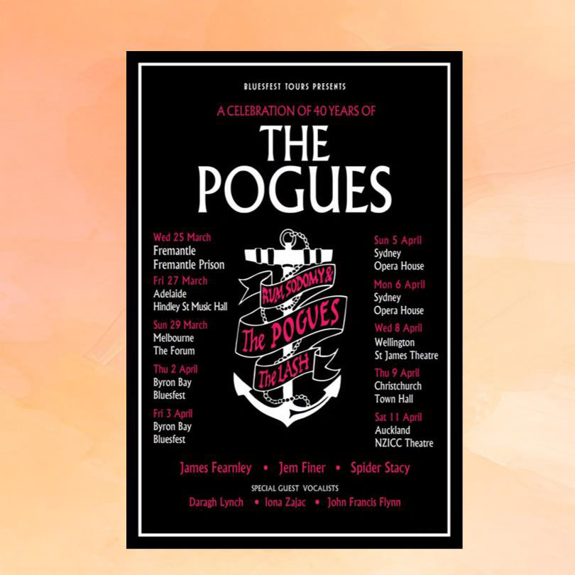 The Pogues 40 Years Of Rum Sodomy And The Lash 2026 Poster The Pogues Merch Gifts For Band Fans