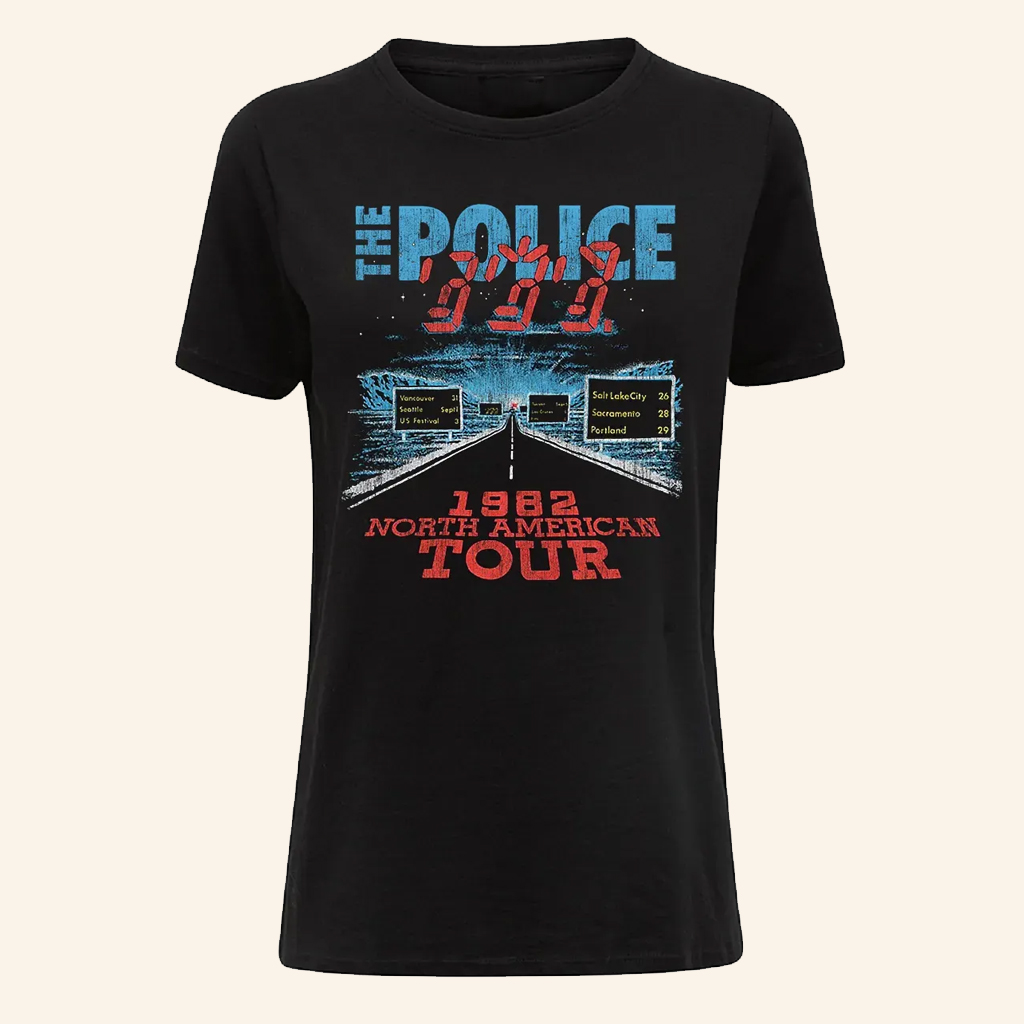 The Police Merch The Police 1982 North American Tour T-Shirt Gifts For Rock Fans