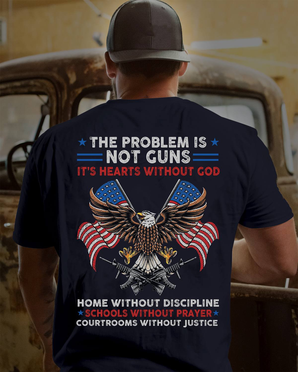 The Problem Is Not Guns T Shirt American Eagle Patriotic Gift Ideas For Freedom Supporters