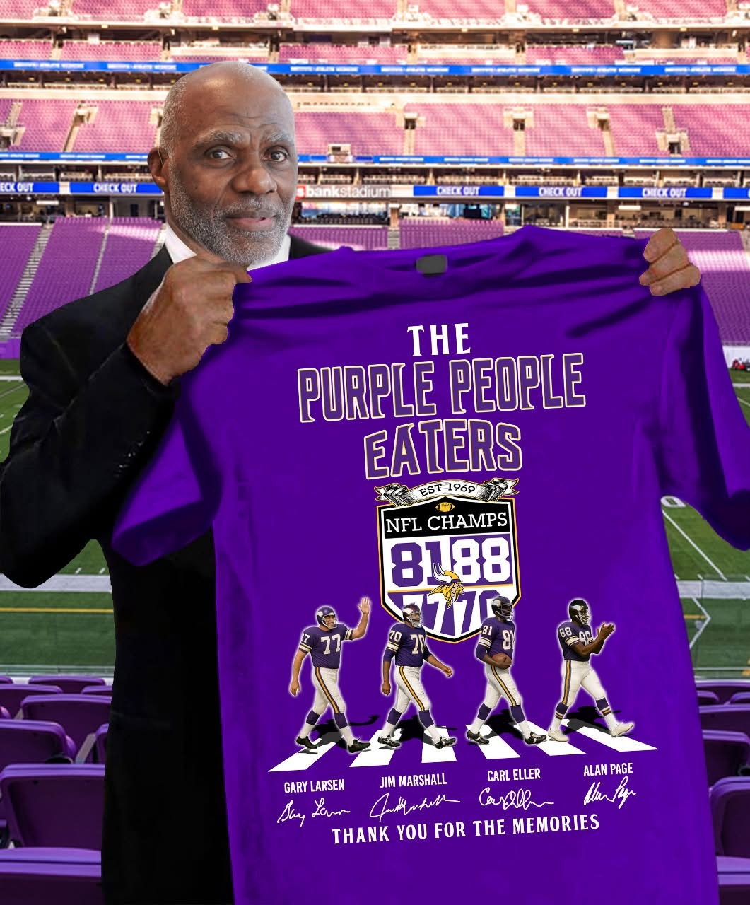 The Purple People Eaters NFL Champions T-Shirt Thank You For The Memories