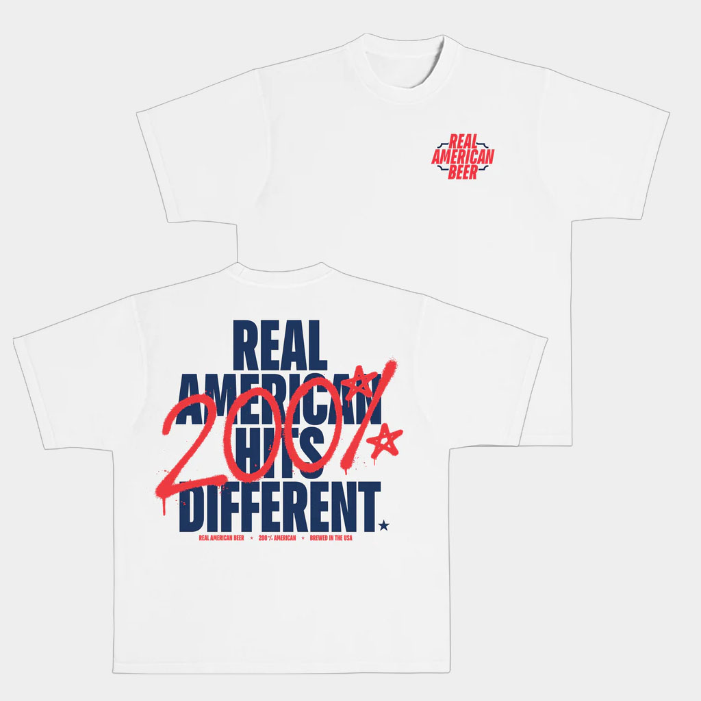 The Real American Merch 200 Percent American T-Shirt Fourth Of July Gifts For Husband