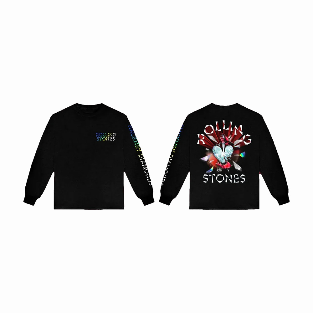 The Rolling Stone Merch Diamond Tongue Long Sleeve Shirt The Rolling Stone Apparel Gift For Fans