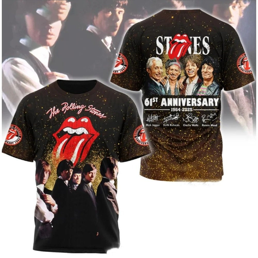 The Rolling Stones 61st Anniversary 1964-2025 Thanks For Memories T-Shirt Fans Gifts