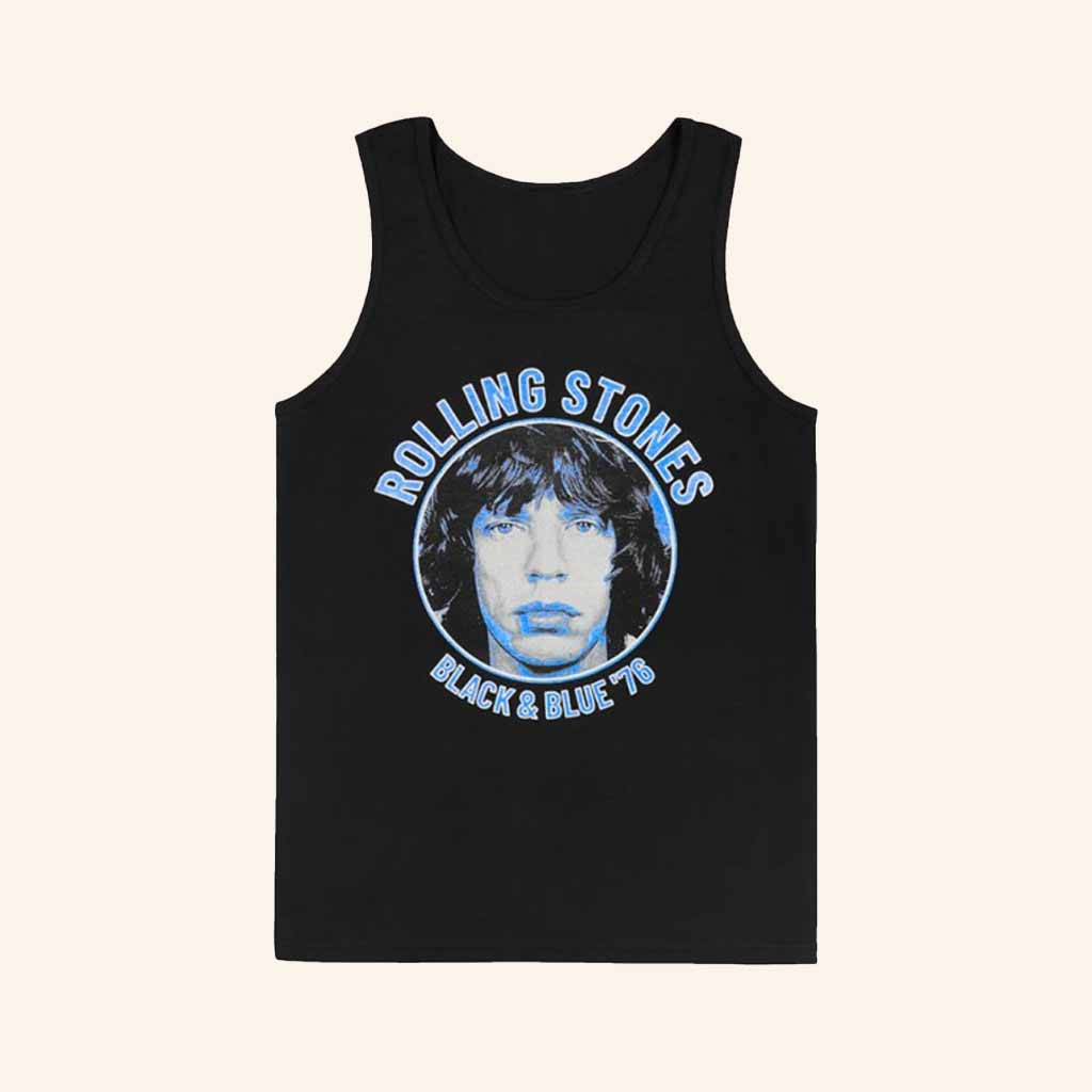 The Rolling Stones Merch Black And Blue Mick Jagger Tank Top Gifts For Music Fans The Rolling Stones Merch Black And Blue Mick Jagger Tank Top Gifts For Music Fans