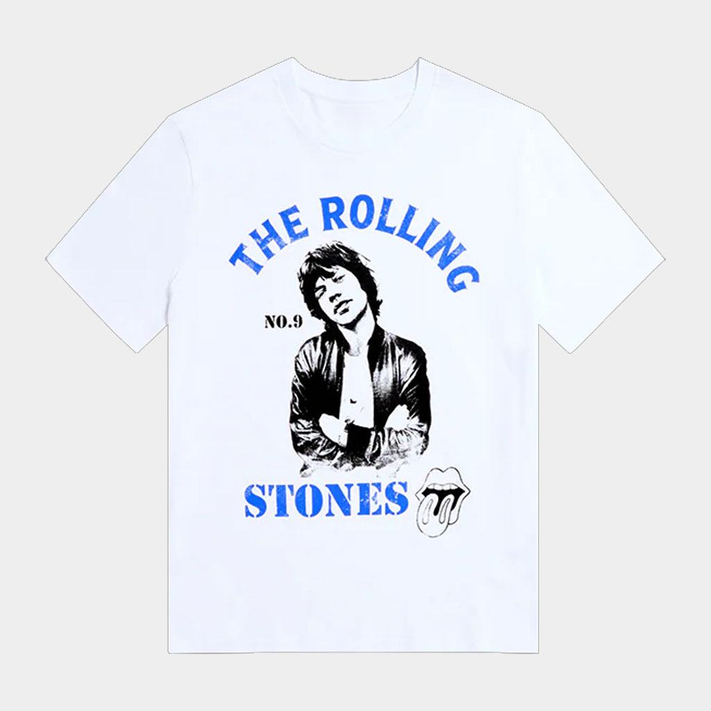 The Rolling Stones Merch Mick Graphic Pose White T-Shirt Gifts For Rock Band Fans