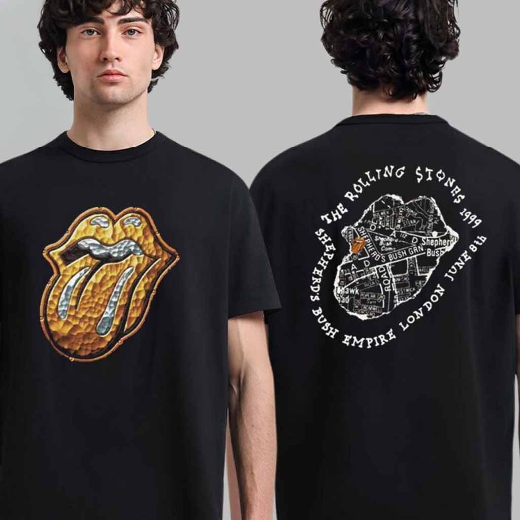 The Rolling Stones Vintage Shepherd's Bush Tour Art Inspired By The June 8 1999 Surprise Date In London England T-Shirt The Rolling Stones Merch The Rolling Stones Vintage Shepherd's Bush Tour Art Inspired By The June 8 1999 Surprise Date In London England T-Shirt The Rolling Stones Merch