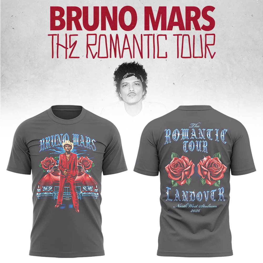 The Romantic Tour T-Shirt Bruno Mars Merch Father's Day Presents