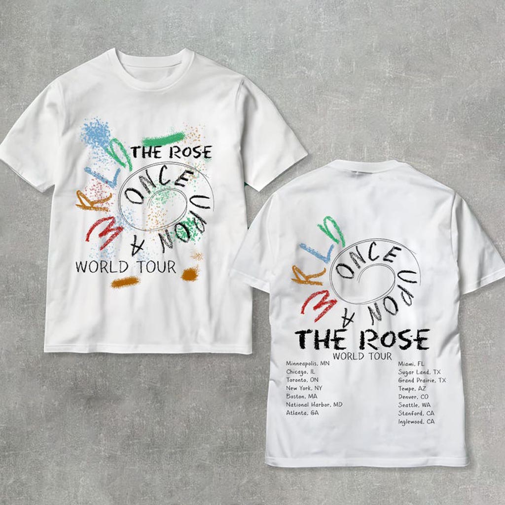 The Rose Once Upon AWRLD Tour Shirt The Rose 2025 World Tour Hoodie The Rose WRLD Road Map The Rose Once Upon AWRLD Tour Shirt The Rose 2025 World Tour Hoodie The Rose WRLD Road Map