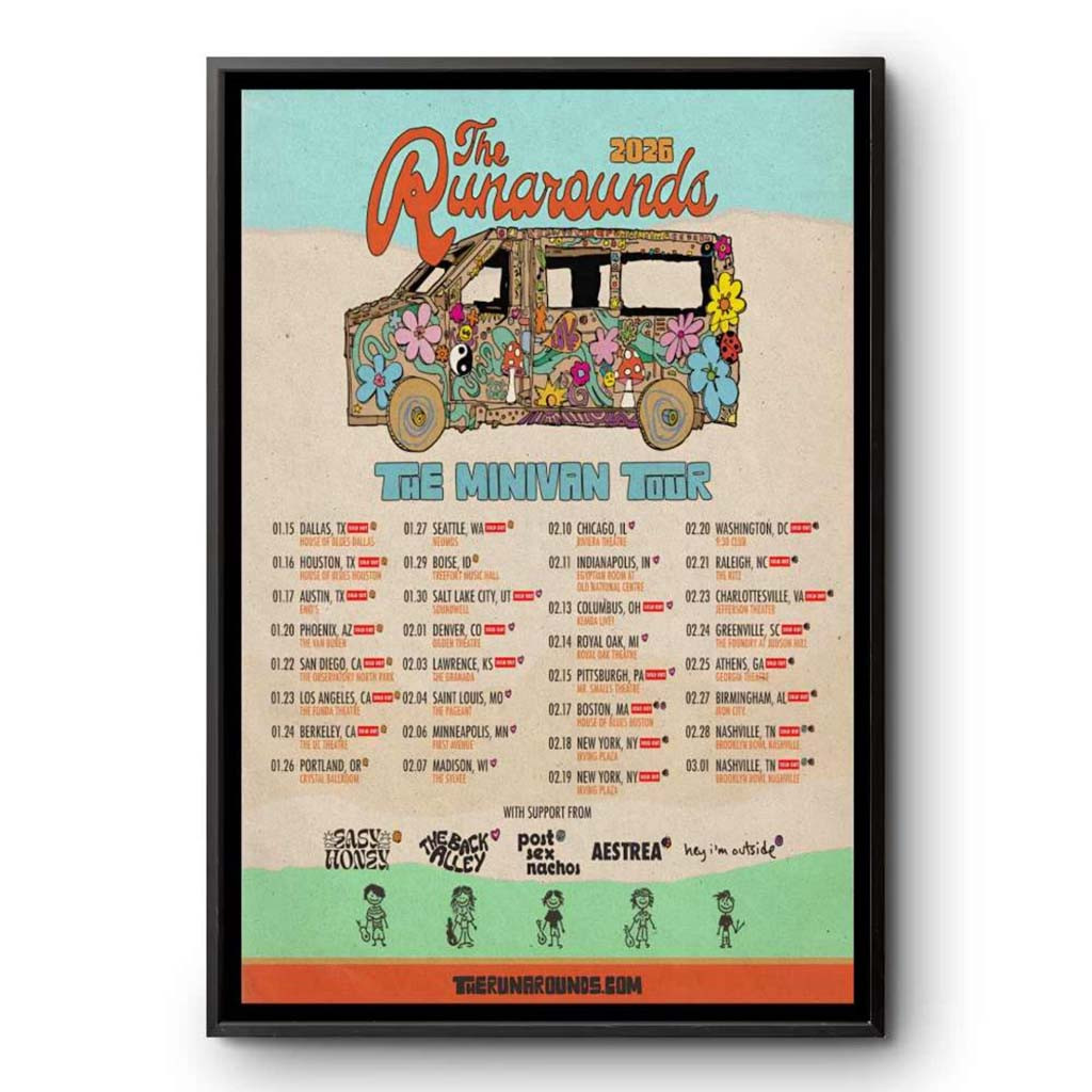 The Runarounds Merch The Runarounds The Minivan Tour 2026 Poster Living Room Wall Decor