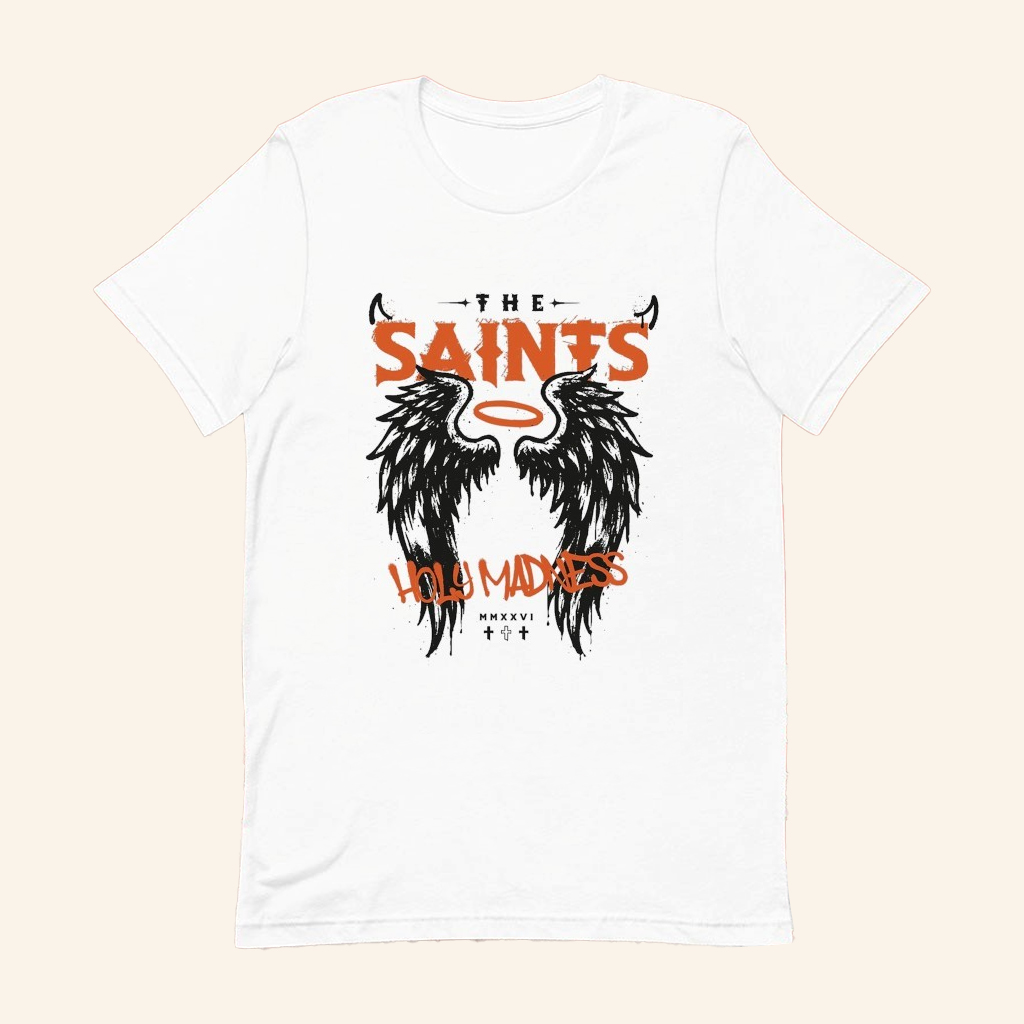 The Saints Holy Madness Wings T-Shirt The Saints Merch Gifts For Rock Lovers