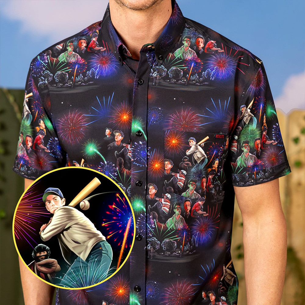 The Sandlot Night Game Hawaiian Shirt Sandlot Graphic Tee Button Down Shirt Gifts