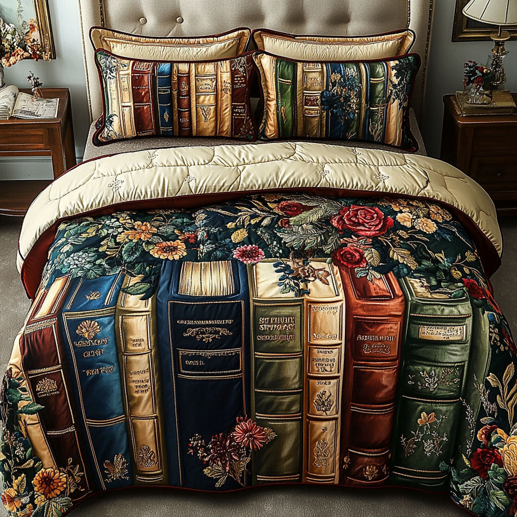 The Scholars Sanctuary Quilted Bedding Set Bedroom Decorations Best Gifts For Readers