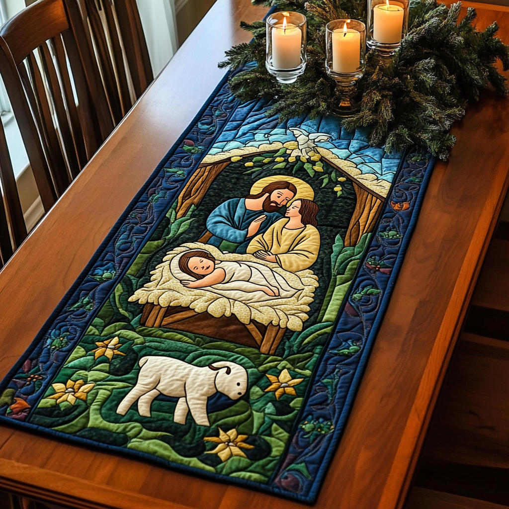 The Season The Reason Quilted Table Runner Christmas Dining Holiday Table Runner Unique Christian Gifts