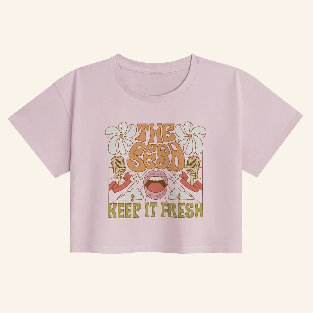 The Sesh Merch Keep It Fresh Cropped T-Shirt Mile Higher Merch Gifts For Daughter The Sesh Merch Keep It Fresh Cropped T-Shirt Mile Higher Merch Gifts For Daughter