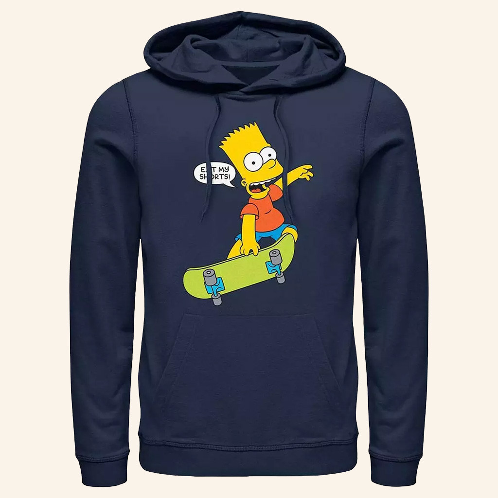The Simpsons Merch Bart Eat My Shorts Hoodie Funny Gifts For Boyfriend