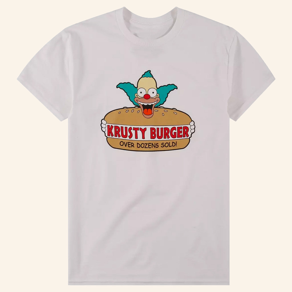 The Simpsons Merch Krusty Burger Logo T-Shirt Gifts Ideas For Friends