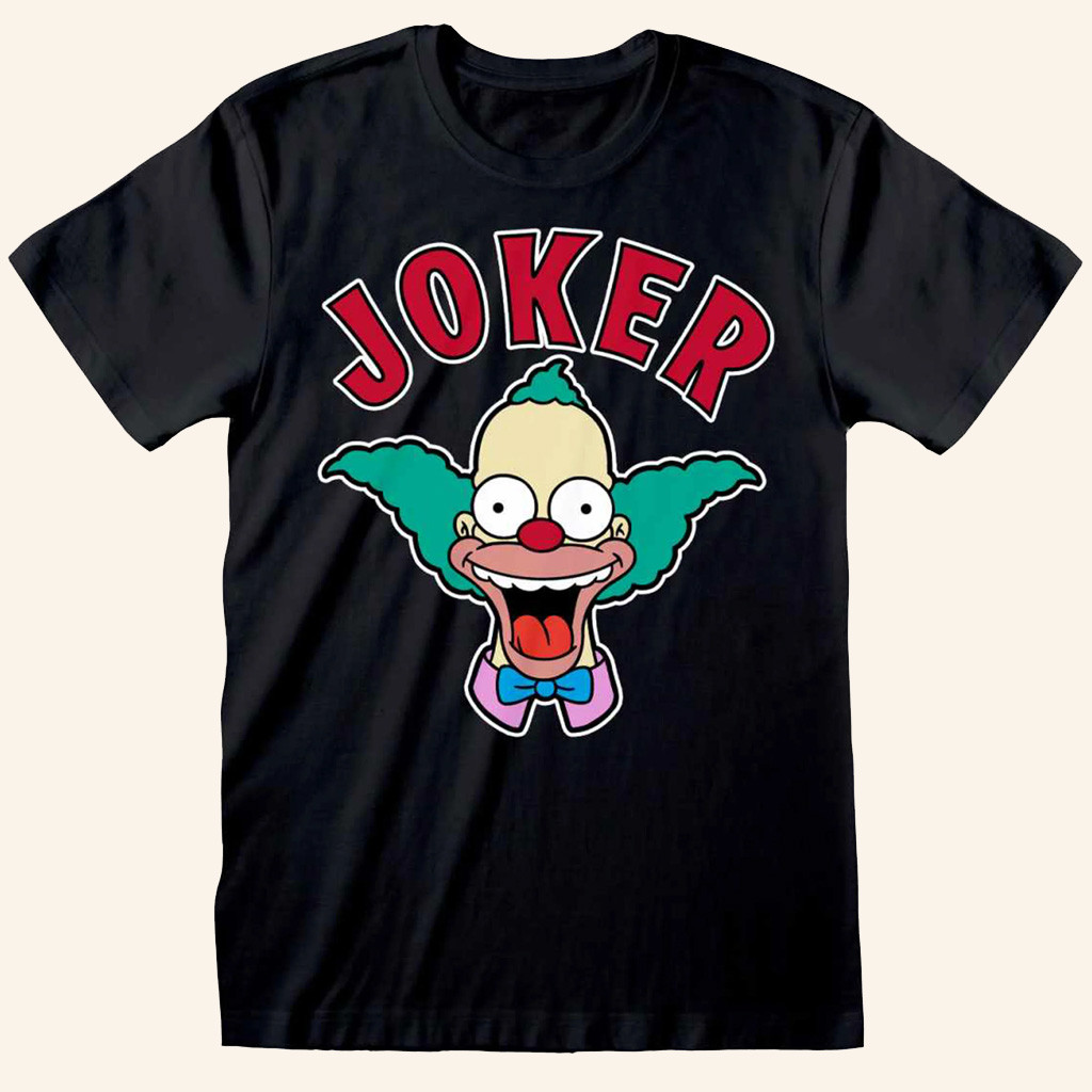 The Simpsons Merch Krusty Joker T-Shirt Cool Gifts For Brothers