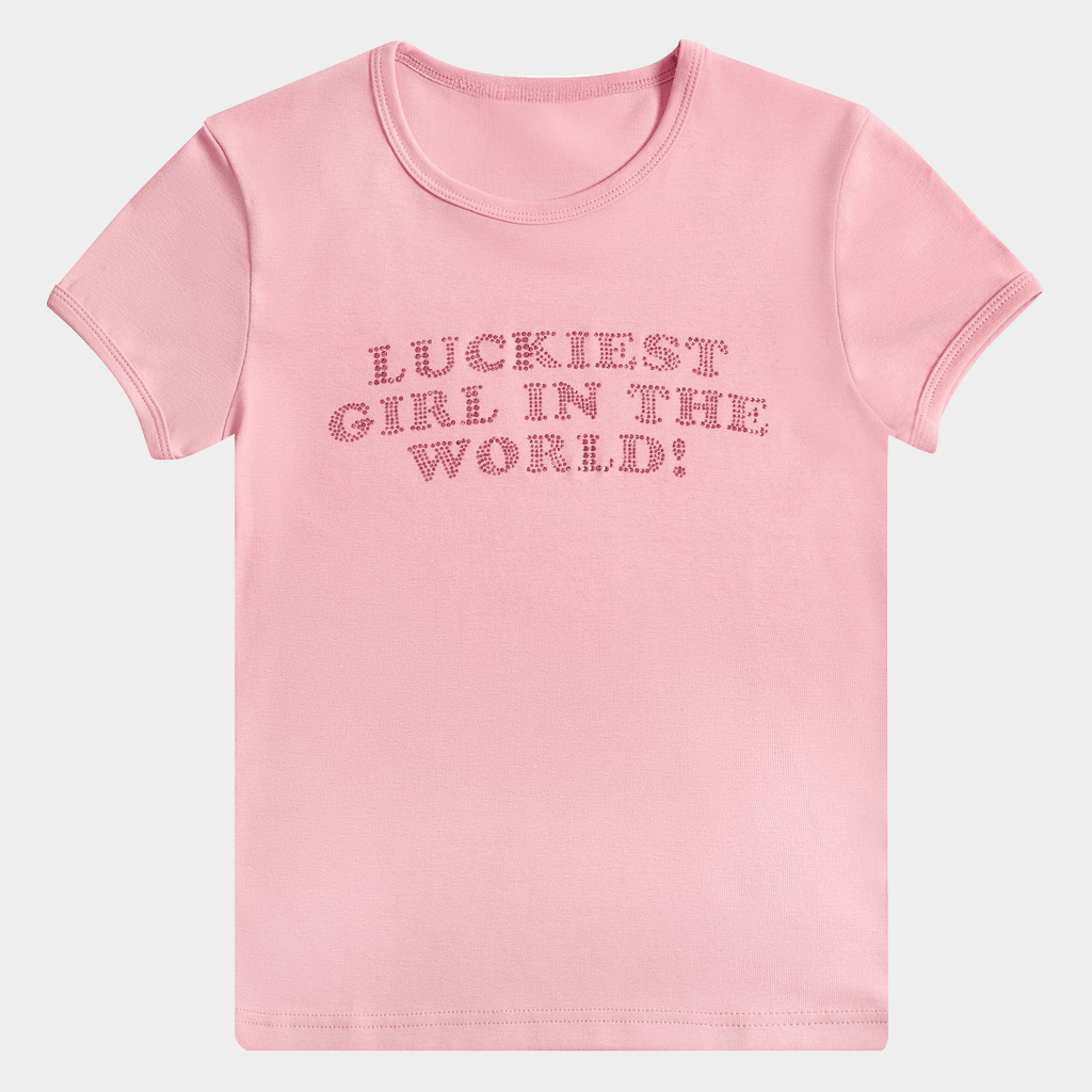 The Sip Merch Luckiest Girl in the World T-Shirt Gifts For Girlfriend