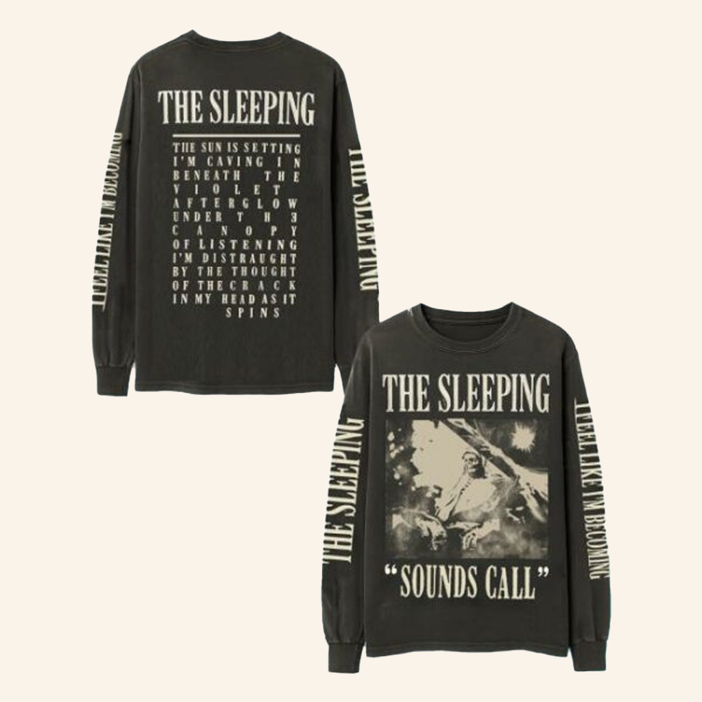 The Sleeping Merch Skull Sounds Call Long Sleeve Shirt Music Lover Gifts For Him The Sleeping Merch Skull Sounds Call Long Sleeve Shirt Music Lover Gifts For Him
