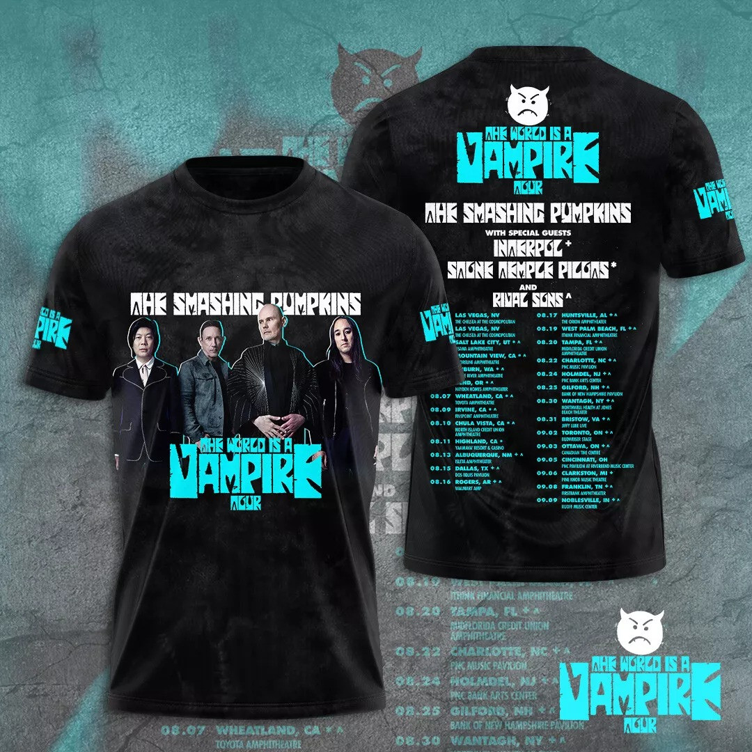 The Smashing Pumpkins 2025 Tour 3D T-Shirt Music Fans Presents