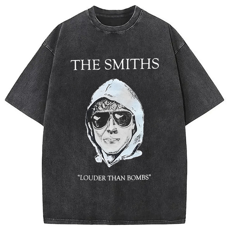 The Smiths Louder Than Bombs Washed T-Shirt Everyday Comfort Graphic Shirt Gifts For Him