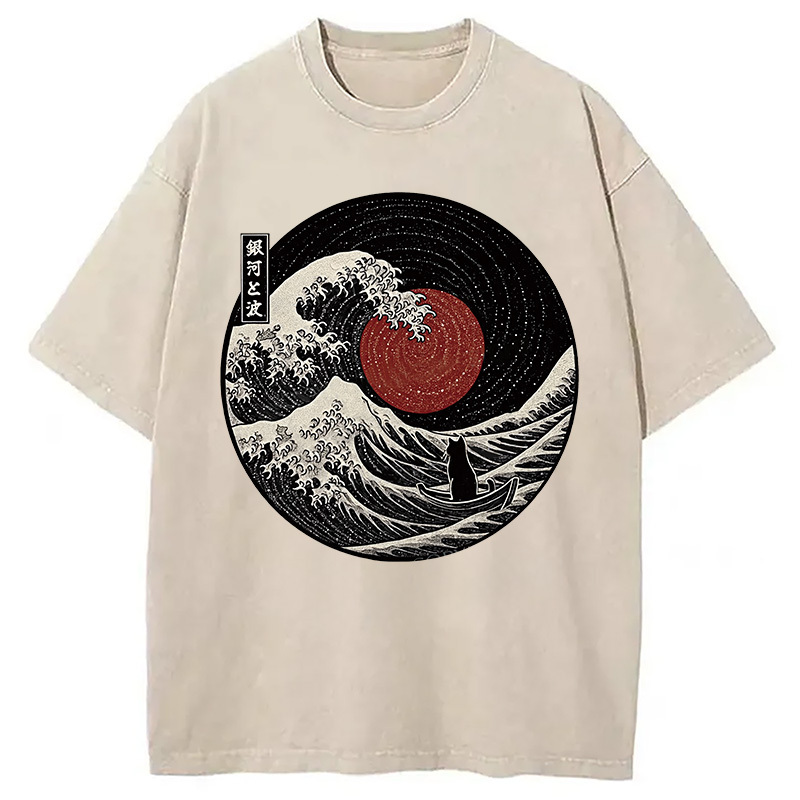 The Solitary Wanderer Cat Washed T-Shirt Funny Aesthetic Trendy Apparel Gifts For Him The Solitary Wanderer Cat Washed T-Shirt Funny Aesthetic Trendy Apparel Gifts For Him