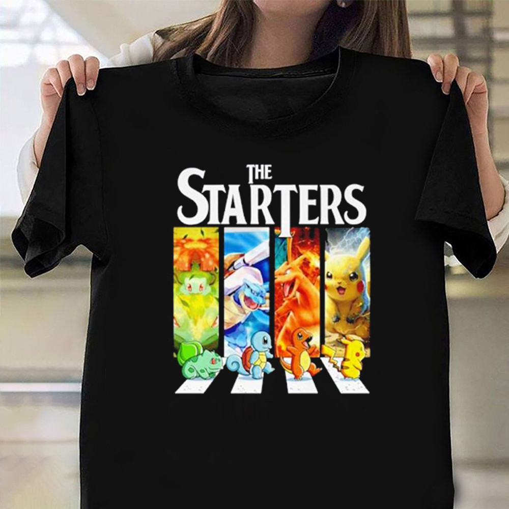 The Starters Pokemon Shirt Pokemon Walking Down The Street T-Shirt Gifts For Friends