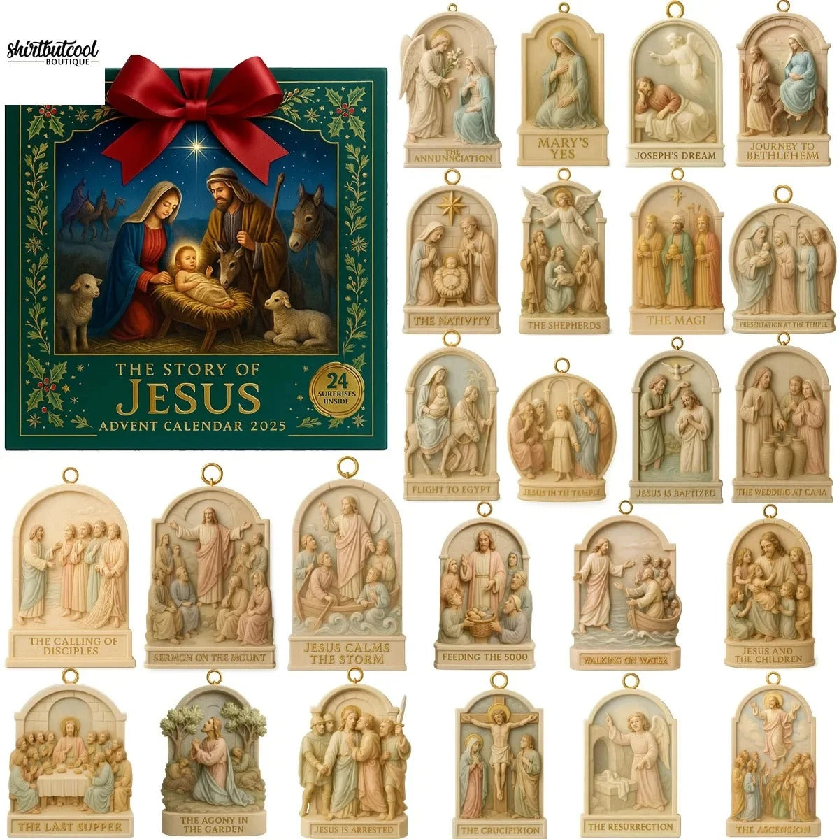 The Story Of Jesus 2025 Advent Calendar Xmas Home Decor Christmas Gifts For Christians